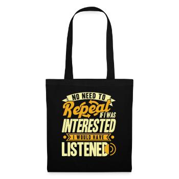 Black Humor Sarcasm Irony Gift - Tote Bag - black - Front
