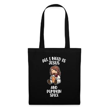 Jesus And Pumpkin Spice Pumpkin Gift - Tote Bag - black - Front