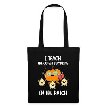 J’enseigne le cadeau de citrouille le plus mignon des citrouilles - Sac en tissu - noir - Devant