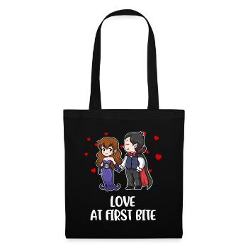 Vampire Love At First Bite Vampire Gift - Tote Bag - black - Front