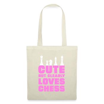 Mignon, mais aime clairement les échecs - Sac en tissu - nature - Devant