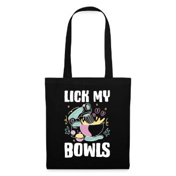 Lick My Bowls Baking Gift - Tote Bag - black - Front