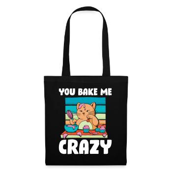 You Bake Me Crazy Baking Gift - Sac en tissu - noir - Devant