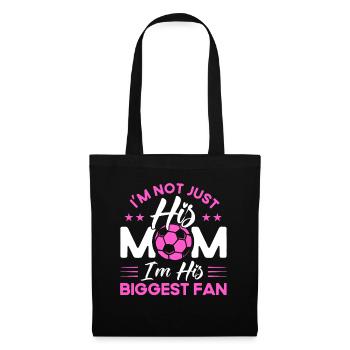 Sportfan Fußball Fußball Mama Geschenk - Stoffbeutel - Schwarz - Vorne