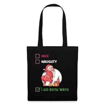 I Go Both Ways Naughty or Nice Gift - Tote Bag - black - Front