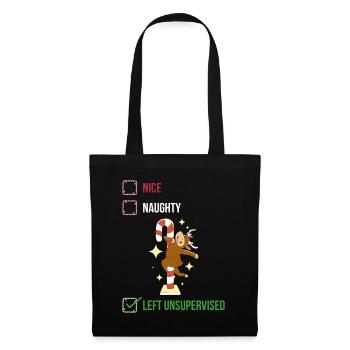 Left Unsupervised Naughty or Cute Gift - Tote Bag - black - Front