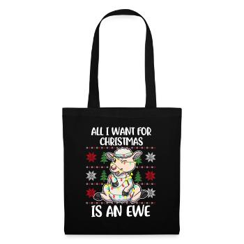 Noël Ewe Ugly Christmas Pull Cadeau - Sac en tissu - noir - Devant