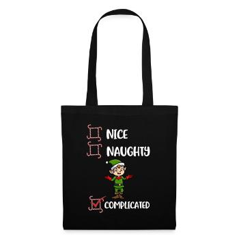 Its Complicated Naughty or Cute Gift - Tote Bag - black - Front