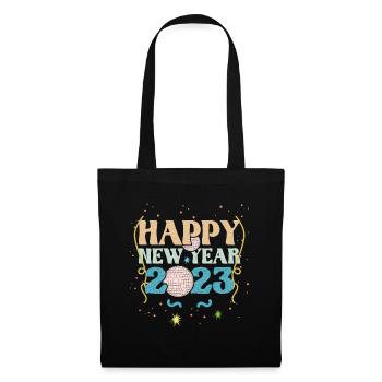 Party New Year Happy New Year 2023 Welcome 2023 - Stoffbeutel - Schwarz - Vorne