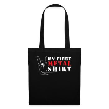 Rocker Sign Rock Hand Metal Kid First Metal - Stoffbeutel - Schwarz - Vorne