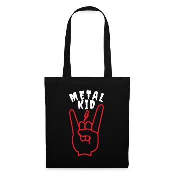 Bolt Rock Sign Rock Hand Metal Kid Music Lover - Tote Bag - black - Front