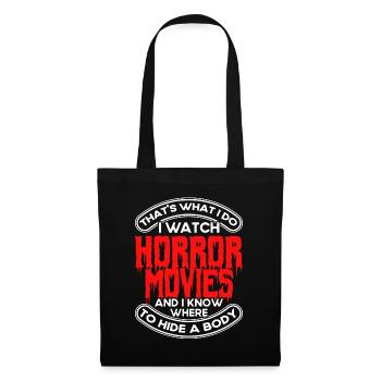 Horrorfilm Slasher Film Gruselige Filme Geschenk - Stoffbeutel - Schwarz - Vorne