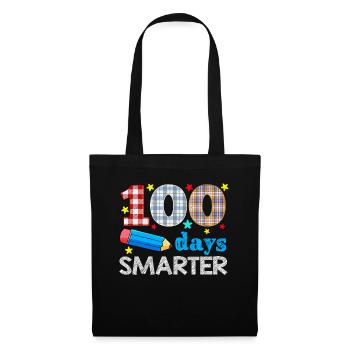 Plaid 100th Day Smarter 100 Days Of School - Stoffbeutel - Schwarz - Vorne