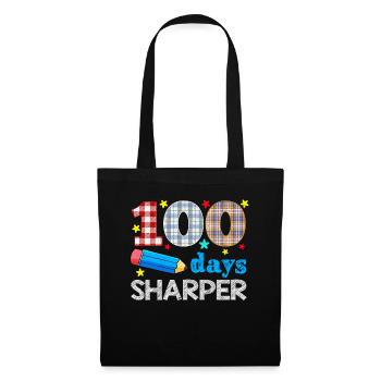 Plaid 100th Day Sharper 100 jours d’école - Sac en tissu - noir - Devant