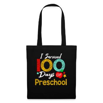 Colors Survived Preschool 100 Days Of School - Tote Bag - black - Front