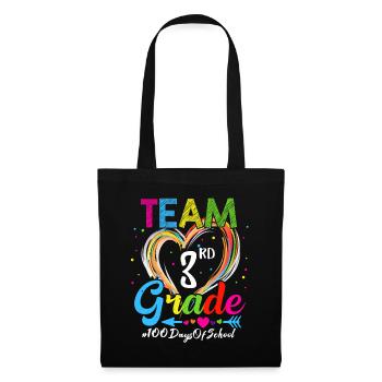 100th Day Team 3rd Grade Squad 100 Days Of School - Tote Bag - black - Front
