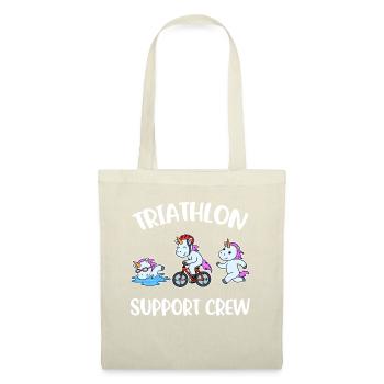 Triathlon Support Crew Triathlon Geschenk - Stoffbeutel - Natur - Vorne