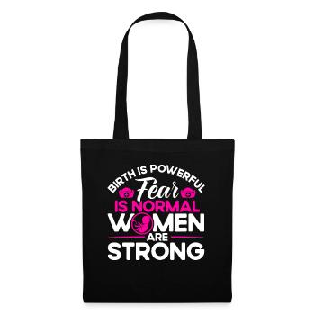 Sage-femme LD Travail Obstétricien Cadeau - Sac en tissu - noir - Devant