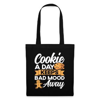 Plätzchen backen Weihnachtsbäckerei Lebkuchen Gesc - Stoffbeutel - Schwarz - Vorne