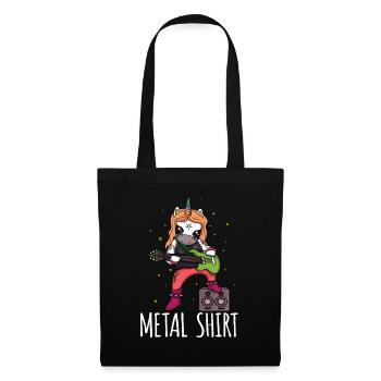 Guitare Metal Musique Heavy Rock Rocker Licorne - Sac en tissu - noir - Devant