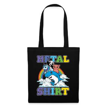 Licorne Requin Panda Chat Amour Musique Rock Métal - Sac en tissu - noir - Devant