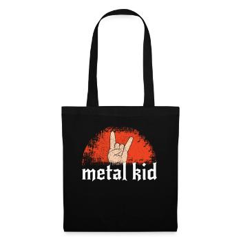 Rocker Sign Rock Hand Music Lover Little Metal Kid - Tote Bag - black - Front