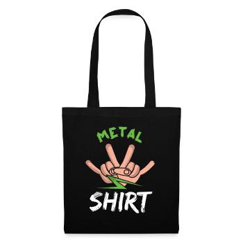 Rocker Sign Rock Hand Metal Lover - Stoffbeutel - Schwarz - Vorne