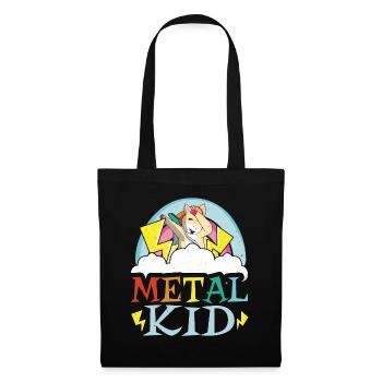 Guitare Metal Kid Musique Rock Dab Licorne Kawaii - Sac en tissu - noir - Devant