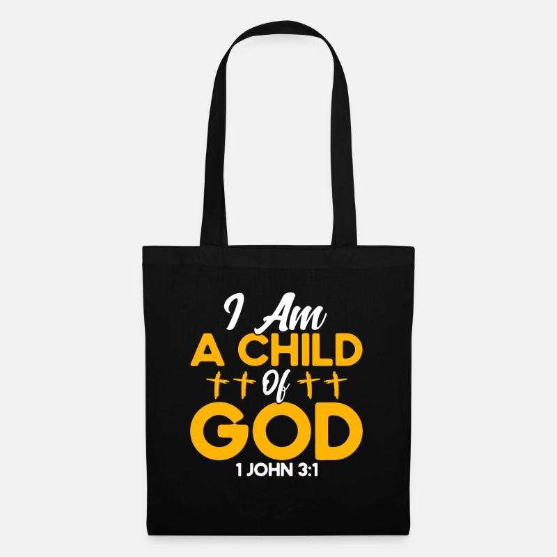 Religiös Inspirierend Bibelvers Geschenk - Stoffbeutel - Schwarz