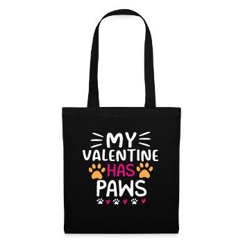 Love Dogs My Valentine Lover Hearts Day Valentines - Tote Bag - black - Front