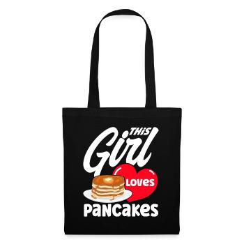 Crêpes Jour Petit déjeuner Crêpes Crêpes Crêpes - Sac en tissu - noir - Devant