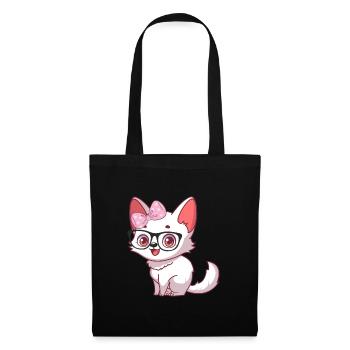 Renard arctique mignon - Sac en tissu - noir - Devant
