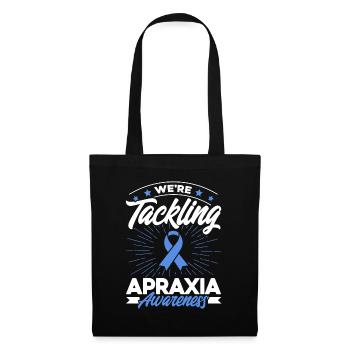 Blue Ribbon Apraxia Support Apraxia Overl - Tote Bag - black - Front