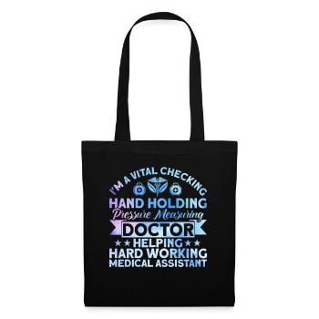 Assistant médical certifié - Sac en tissu - noir - Devant