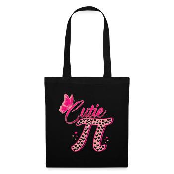 Schmetterling Niedlich Pi Mathe Urlaub Mathematik Pi Tag - Stoffbeutel - Schwarz - Vorne