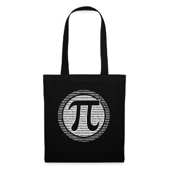 Digit Pi Zahlen Mathe Holiday Mathematics Pi Day - Stoffbeutel - Schwarz - Vorne