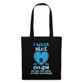 Wear Puzzle April Blue For Cousin Autism Awareness - Tote Bag - black - Front