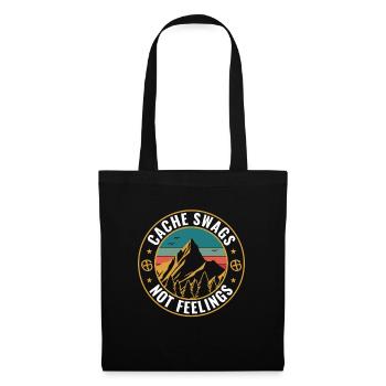 Geocaching Lustiger Geocacher Cache Swags Nicht - Stoffbeutel - Schwarz - Vorne