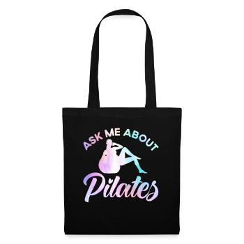 Pilates Posez-moi des questions sur Cadeau Pilates - Sac en tissu - noir - Devant