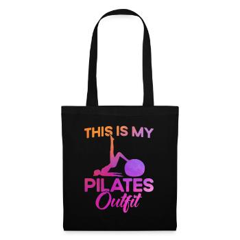 Pilates Ceci est mon cadeau de tenue Pilates - Sac en tissu - noir - Devant