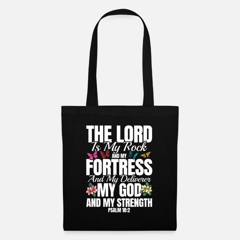 Religiös Inspirierend Bibelvers Geschenk - Stoffbeutel - Schwarz