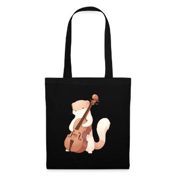 Mungo spielt Cello - Stoffbeutel - Schwarz - Vorne