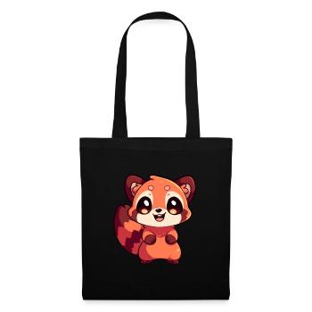 Roter Panda - Stoffbeutel - Schwarz - Vorne