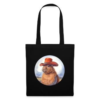 Capybara Cowboy - Tote Bag - black - Front