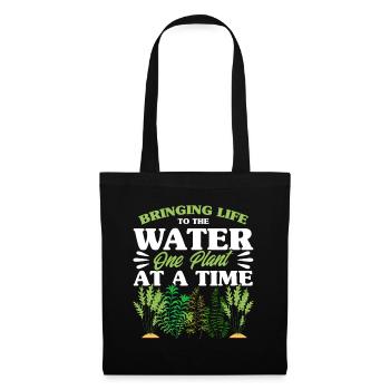 Wassergärtner Dem Wasser Leben einhauchen Geschenk - Stoffbeutel - Schwarz - Vorne