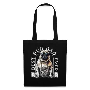 Best Pug Dad Ever Pugs Owner Vintage Pug Lovers - Sac en tissu - noir - Devant