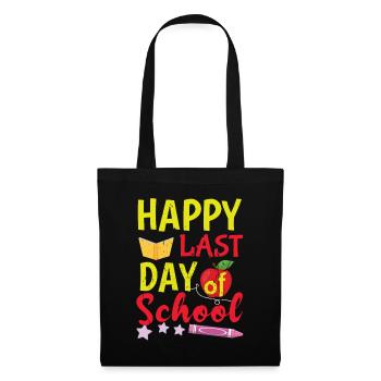 Super journée d’école Heureux Dernière classe renvoyée - Sac en tissu - noir - Devant