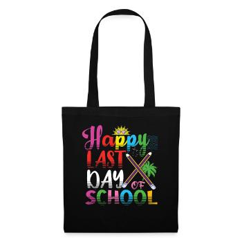 Jour De L’école Été Heureux Dernière Classe Plage - Sac en tissu - noir - Devant