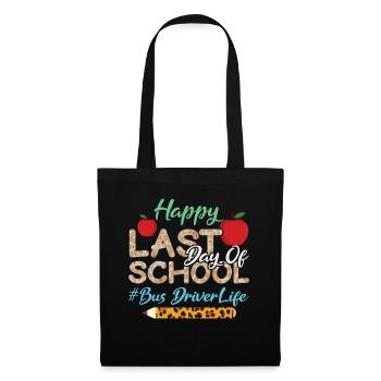 Bye Day Of School Happy Last Class Chauffeur de bus - Sac en tissu - noir - Devant