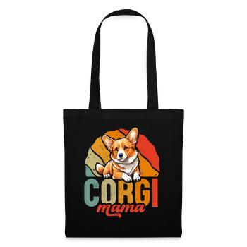 Corgi Mama - Sac en tissu - noir - Devant